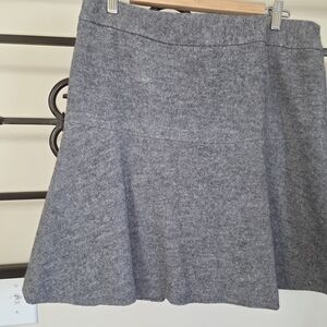Ann Taylor Classic Gray Wool A-Line Skirt